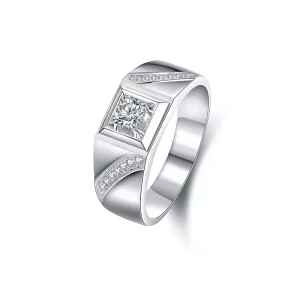 PT950 Platinum Main Diamond 0.3ct Men's Diamond Ring