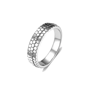 Honeycomb Platinum Ring PT950 White Gold Ring