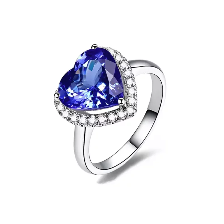 18ct white gold Diamond Ring natural Tanzanite ring