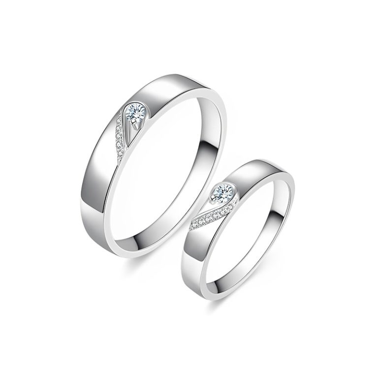 Love Diamond pair ring PT950 platinum wedding ring